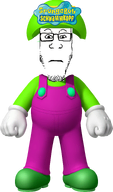 bald closed_mouth clothes glasses hat logo overalls plumber spongebob_squarepants stubble subvariant:neutralplier super_mario_bros variant:markiplier_soyjak wrinkles // 1332x2271 // 1.5MB