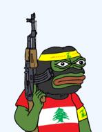 ak-47 amphibian arab balaclava flag:lebanon frog hezbollah mask nas:pepe pepe pepe_the_frog // 770x1000 // 281.8KB