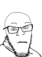 closed_mouth glasses looking_at_you meds_stare neutral splice splicejak subvariant:neutralplier variant:feraljak variant:markiplier_soyjak // 600x800 // 50.1KB