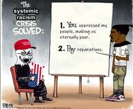 arm black_skin bloodshot_eyes cap clothes country crying flag full_body glasses hand hat large_eyebrows nordic_chad open_mouth racism soyjak stubble text united_states variant:cryboy_soyjak // 599x494 // 312.3KB