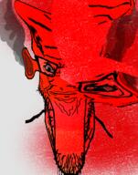 angry blood bloodshot_eyes calm closed_mouth distorted ear fume glasses ogre_ears red_skin smoke soyjak stretched_chin stubble subvariant:longplier sweating variant:markiplier_soyjak // 785x1000 // 1.0MB