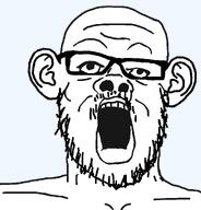 ear glasses moustache open_mouth soyjak stubble subvariant:a24_ears template variant:a24_slowburn_soyjak white_skin // 1024x1068 // 33.9KB