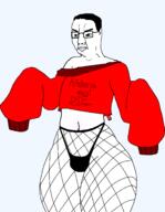 bulge femboy fishnet fruity glasses hair millions_must_die red_shirt swastika sweater thighs variant:chudjak // 1275x1646 // 64.0KB