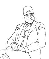 beard clothes full_body glasses holding_hand jewish_nose mouth_closed musician stubble suit suit_and_tie variant:unknown // 801x956 // 23.9KB