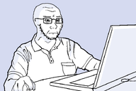 blue_background closed_mouth clothes computer_mouse eyebags frown glasses hand irritated laptop shadow stubble table template variant:soyak white_skin wire // 736x492 // 15.8KB