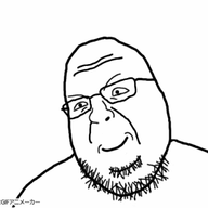 animated byonbyon closed_mouth glasses poyopoyo smile soyjak stubble variant:shotjak // 400x325 // 326.1KB