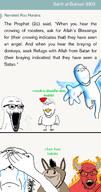 angel angel_wings angry animal animal_ears arm beak blue_skin chicken covered_eyes crying donkey full_body glasses greentext hadith hand hands_up islam leg multiple_soyjaks muslims open_mouth red_skin rooster satan scared smile stubble subvariant:wewjak subvariant:wholesome_soyjak sunnah teeth text trident variant:feraljak variant:gapejak variant:impish_soyak_ears variant:soyak // 1080x2047 // 305.6KB