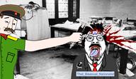 1940 That_Bisexual_Nationalist(namefaggot_failtroll) black_and_white blood clothes footage hair hat ice_pick joseph_stalin kike leon_trotsky moustache suit_and_tie trotskyism uniform // 1004x583 // 315.2KB