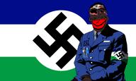 adolf_hitler award black_skin bloodshot_eyes crying esl flag flag:lesotho_reich lesotho map_(pedophile) pedophile rent_free subvariant:jartycuck subvariant:patrick swastika trend:jartycuck uniform variant:chudjak // 4096x2457 // 783.3KB