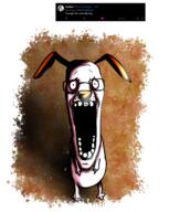animal arm art courage_the_cowardly_dog dog dog_ear doug_walker drawfag drawing drawn_background foot full_body glasses hand nostalgia_critic open_mouth pink_skin request scared soyjak tail variant:nostaljak // 1389x1745 // 1.9MB