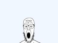 bald glasses open_mouth soyjak stubble teeth transparent_background variant:trvth_nvke_victim white_skin // 1000x750 // 53.1KB