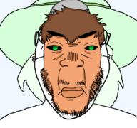 black_sclera brown_hair clothes euromutt eyebags female femjak fnf_pedo glasses green_eyes grey_hat grey_shirt hair hat joel_(user) kleki looking_at_you mask mustache protokleki shitskin soyjak stubble subvariant:bridget subvariant:chudplier tan_skin variant:bernd variant:chudjak variant:feraljak variant:gapejak variant:markiplier_soyjak // 1200x1125 // 397.0KB