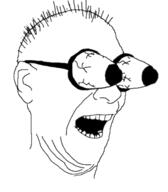 ear eyes_popping glasses hair open_mouth soyjak variant:unknown // 402x459 // 42.8KB