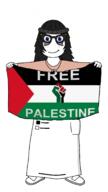 beanie blank blue_eyes brown_shirt fist flag flag:palestine free_palestine glasses hair palestine soy soyjak soylent text variant:soytan white_skin // 966x1722 // 293.8KB