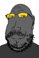 closed_mouth grey_skin soot soyjak_party subvariant:masscholar subvariant:wholesome_soyjak tinted_glasses variant:gapejak white_background // 1109x1641 // 27.1KB