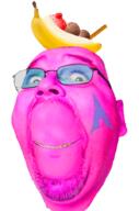 arch_linux banana_split_ice_cream bernd_schmidt glasses quote_(user) subvariant:wholesome_soyjak tinted_glasses variant:gapejak // 599x903 // 615.8KB