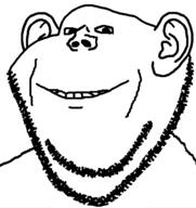 animated blink ear looking_at_you smile soyjak stubble variant:impish_soyak_ears white_background // 598x633 // 37.2KB