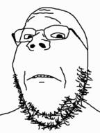 animated blood coffee cup drinking glasses looking_at_you open_mouth shaving sip smile soyjak straw stubble subvariant:wholesome_soyjak teeth toothbrush transformation variant:gapejak // 480x640 // 1.1MB