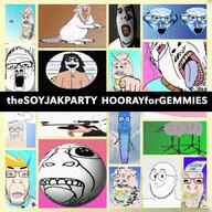 Bloodhound_Gang Hooray_For_Boobies_(album) album_cover artist:Catjakker baby ball beaver calm dam gem glasses gun jartycuck low_quality music oh_my_god_she_is_so_attractive pointing pointing_at_viewer red_eyes rope sign stubble subvariant:hornyson subvariant:neutralplier tongue tranny variant:bernd variant:cobson variant:feraljak variant:markiplier_soyjak variant:soyak variant:soycreature variant:soytan variant:weirdpenis yellow_teeth // 600x600 // 527.4KB