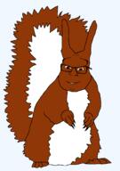 animal brown_eyes brown_fur glasses happy red_fur smile squirreljak subvariant:feralsquirrel tail trend:squirreljakking variant:feraljak wholesome // 1443x2048 // 59.5KB