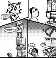 8_bit 8_bit_color black_and_white book box chud dick falling furry furry_ears furry_porn fursuit glasses goon_stash hair smile soyjak stool tfd total_furry_death uncensored variant:chudjak // 600x630 // 25.7KB