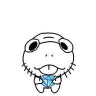 buck_teeth closed_mouth deltarune gem glasses holding_gem holding_object noelle_holiday soyjak stubble teeth variant:uglyfuckingthing // 1000x1000 // 15.7KB