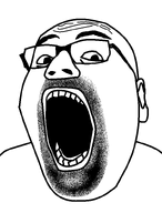 beard black_eyes cirrusification glasses looking_at_you nose open_mouth series:fusionjaks soyjak stubble teeth variant:cirrus variant:gapejak variant:hot_sauce white_background white_skin // 610x800 // 28.7KB