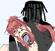 doki_doki_literature_club hair_bow hatred_(game) headlock monika not_important strangling suffocation variant:bernd variant:chudjak // 1996x1844 // 420.8KB