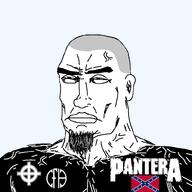 bald black_shirt buff celtic_cross chud confederacy confederate confederate_flag cowboys_from_hell flag:confederate_states_of_america muscles muscular_chud pantera_(music_band) phil_anselmo skinhead subvariant:perceptive_chud variant:chudjak // 799x799 // 78.1KB