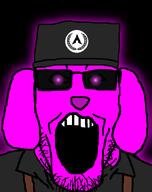 ear glowing glowing_eyes janny open_mouth orange qdl quote_(user) quote_domme_league quotecord quotist series:administ_soyjaks uniform variant:markiplier_soyjak // 600x760 // 49.5KB