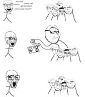bloodshot_eyes chud closed_mouth comic friendship glasses hair hand happy holding_object meta:tagme open_mouth smile soyjak text variant:bernd variant:chudjak variant:cobson variant:feraljak variant:gapejak variant:smugjak // 828x942 // 204.7KB
