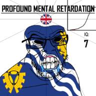 angry bald bell_curve black_eyes black_hole black_sclera british clenched_teeth closed_mouth country cracked_teeth drool ear england flag flag:merseyside flag:united_kingdom glasses hair iq iq_bell_curve merseyside mustache nightmare_fuel no_pupils profound_mental_retardation retard soyjak stubble text united_kingdom variant:feraljak wrinkles // 1024x1024 // 186.3KB