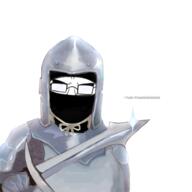 Warrior-Z(user) foggy_glasses glasses meta:tagme shine sword variant:chudjak warrior // 1280x1280 // 741.7KB
