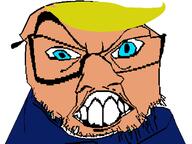 blond blue_eyes clothes content_aware distorted donald_trump glasses hair large_nose looking_at_you open_mouth raised_eyebrow soyjak stubble subvariant:crazyguyjak teeth variant:feraljak // 800x600 // 16.5KB