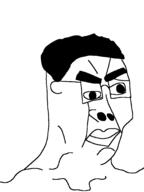 glasses soyjak subvariant:chudtard variant:chudjak // 1536x2048 // 38.1KB