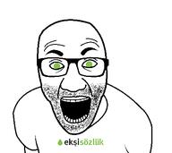 arm clothes ekşisözlük glasses green_eyes open_mouth science soyjak stubble tshirt turkiye twitter variant:el_perro_rabioso // 449x400 // 12.6KB