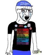 antifa antifa_badge black_lives_matter democrat gay liberal liberalism soyboy soyence trans_rights_are_human_rights variant:soyak // 1500x1700 // 606.1KB