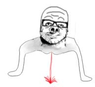 blood full_body glasses leg piss smile soyjak stubble variant:a24_slowburn_soyjak // 293x268 // 31.9KB