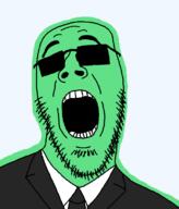 central_intelligence_agency federal_bureau_of_investigation glasses glowing looking_at_you soyjak stubble sunglasses teeth transparent_background variant:jazzson // 675x789 // 21.1KB