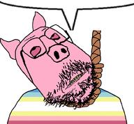 distorted flag glasses hair hanging map_(pedophile) mustache oink pedophile pig red_eyes rope soyjak speech_bubble speech_bubble_empty stubble subvariant:scholar suicide ukraine variant:gapejak yellow_teeth // 1011x937 // 90.5KB