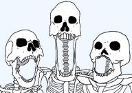 3soyjaks bones meta:post_that_is_completely_unrelated_to_namefag_and_countrywar_drama_but_still_got_raped_by_them_anyway series:skeletonjaks series:trios_&_duos skeleton skull soyjak_trio template variant:gapejak variant:markiplier_soyjak variant:tony_soprano_soyjak // 2484x1743 // 129.0KB