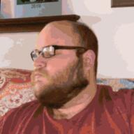 2019 3dgifmaker animated beard closed_mouth clothes distorted ext=gif fat fat_duel glasses irl open_mouth red_tshirt schizo soyboy subvariant:fatjak_irl tshirt variant:fatjak // 250x250 // 1.6MB