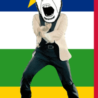 angry animated central_african_republic country dance flag flag:central_african_republic full_body gangnam_style glasses irl open_mouth soyjak star stubble variant:cobson // 300x460 // 496.1KB