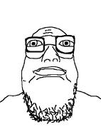 closed_mouth glasses iris soyjak stubble template variant:fat_engineer_soyjak // 458x619 // 9.4KB