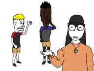 3soyjaks beavis_and_butthead daria jake jartycuck nate oekaki soot_colors variant:soytan variant:unknown yellow_hair // 1440x1080 // 46.7KB