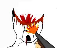 animated blood chud closed_mouth glasses gore hair hand shotgun smile smirk sound soyjak subvariant:chuddy variant:chudjak video // 1600x1342, 10s // 2.8MB