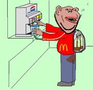 amerimutt clothes full_body mcdonalds meta:tagme pepsi soda subvariant:impish_amerimutt variant:impish_soyak_ears // 588x571 // 145.8KB