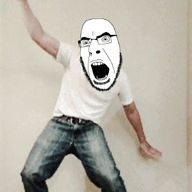 angry animated dance glasses irl naenae open_mouth soyjak stubble variant:cobson // 280x498 // 1007.9KB