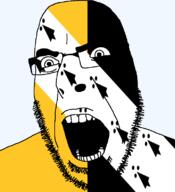 angry british england flag flag:norfolk glasses hair looking_to_the_left norfolk open_mouth soyjak stubble teeth thick_eyebrows united_kingdom variant:cobson // 721x789 // 55.9KB