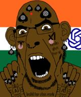 artificial_intelligence bindi black_skin blush brown_skin built_for_elon_cock chatgpt ear elon_musk facial_mark flag:india forehead_mark glasses grok hand hindi_text hindu hinduism india indian indian_flag nose_piercing nose_ring open_mouth painted_nails pajeet queen_of_spades slut_for_ai soyjak stubble subvariant:hornyson subvariant:slutson tattoo teeth tesla text variant:cobson // 723x861 // 134.8KB